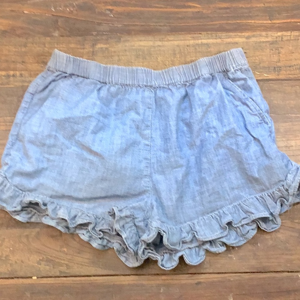 Crewcuts girls size 12 chambray denim shorts